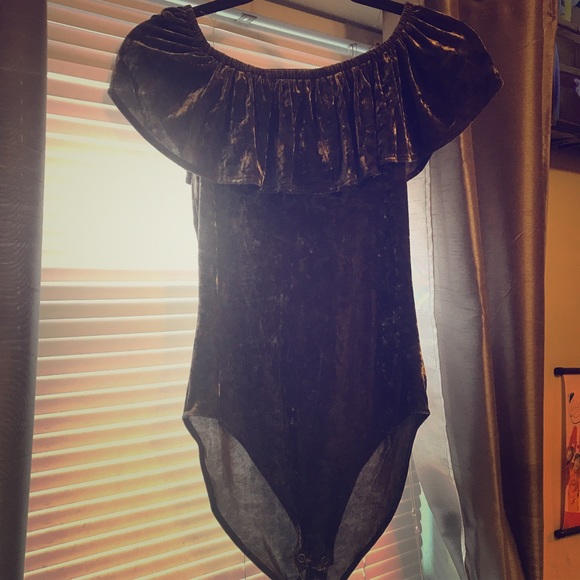 Grey Velvet body suit - Picture 1 of 1